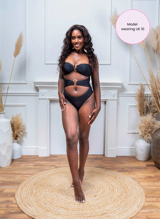 (Sample Sale) The Black Medusa Cut-Out Swimsuit - Recycled Fabric