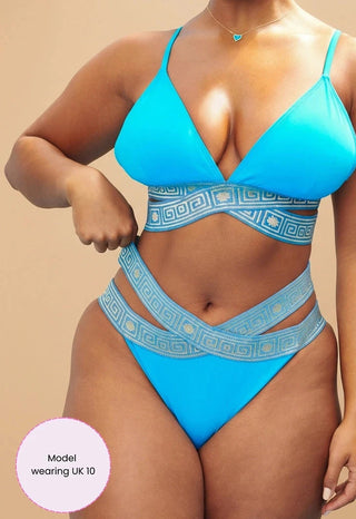 (Sample Sale) The Blue Mosaic Sculpting Bikini Bottoms