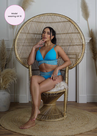 (Sample Sale) The Blue Mosaic Supportive Bikini Top