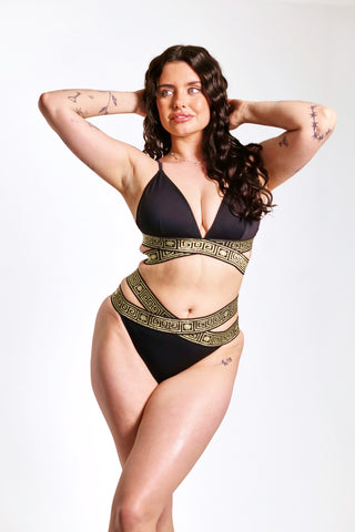 Sample - The Black Mosaic Bikini Top