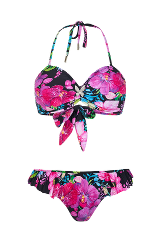 Floral bikini set on a white background